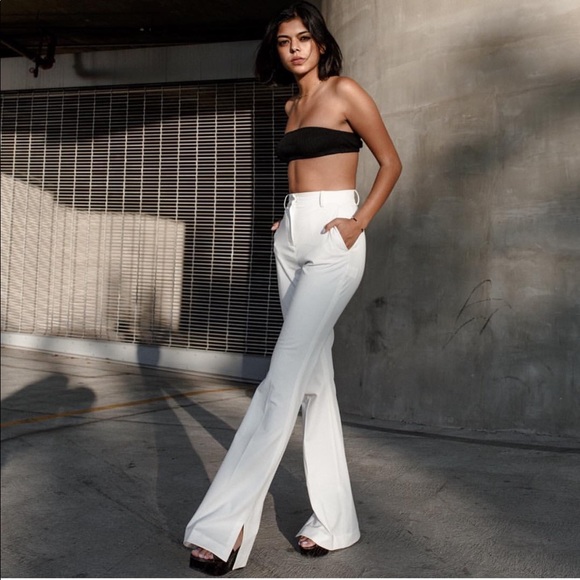 white flare pant
